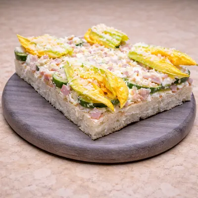 Fiori di Zucchina, Pancetta, Ricotta e Grana