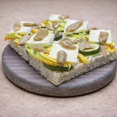 Fiori di Zucchina, Zucchine, Brie e Porcini